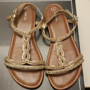 Gold Stoned Sandals